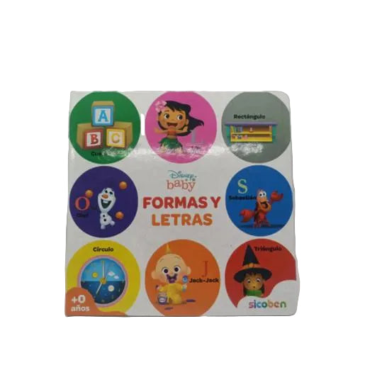 Libro de lectura SICOBEN Formas y Letras, colorido, vista frontal, juguetes educativos