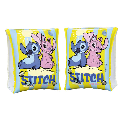 Flotadores Disney Bestway 23x15cm con diseño de Stitch para niños en color amarillo y azul