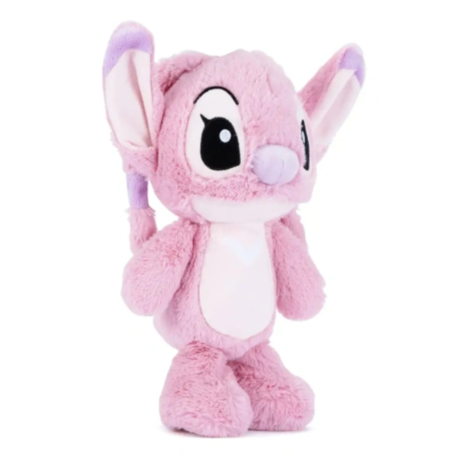 Muñeco de peluche rosa, vista lateral, juguete tierno para niños