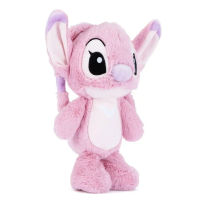 Muñeco de peluche rosa, vista lateral, juguete tierno para niños