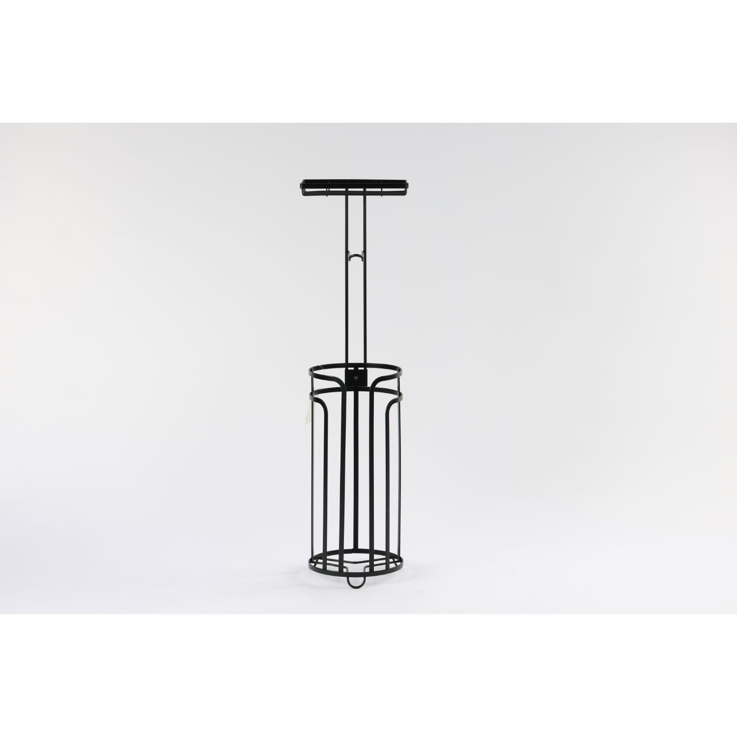 Dispensador negro vertical, diseño moderno y funcional para diversos usos