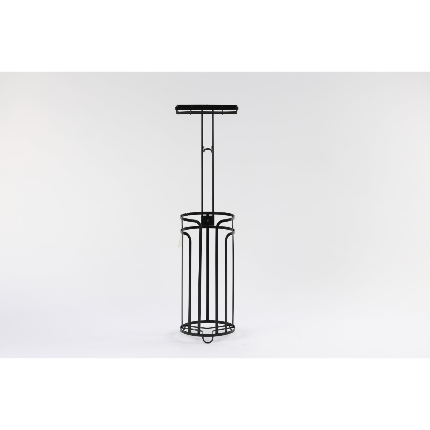 Dispensador negro vertical, diseño moderno y funcional para diversos usos