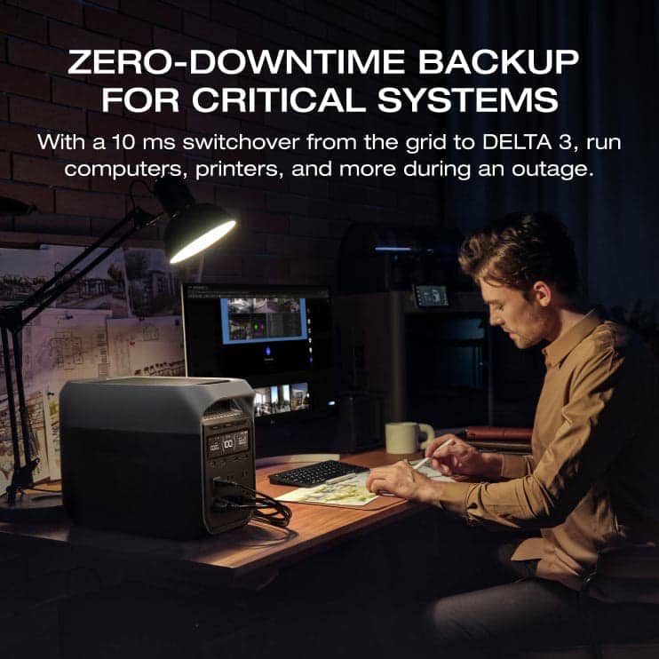 Estación portátil EcoFlow Delta 3 de 1800W: Energía sostenible y versátil