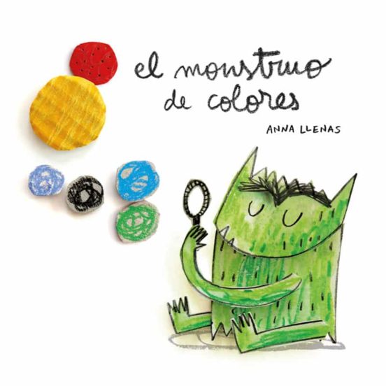 Libro 'El monstruo de colores', ilustración colorida de un monstruo verde