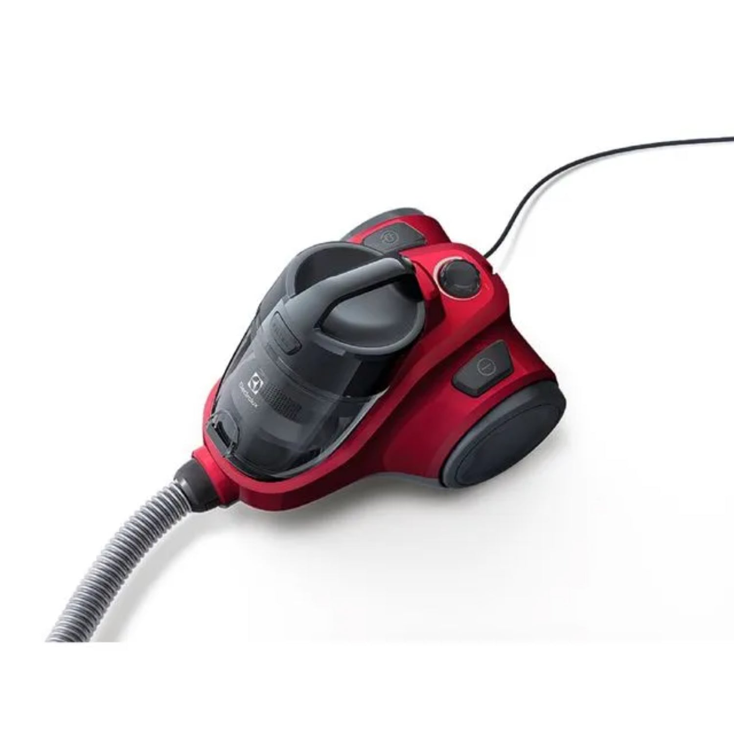 Aspiradora Electrolux roja vista superior, ideal para limpieza del hogar