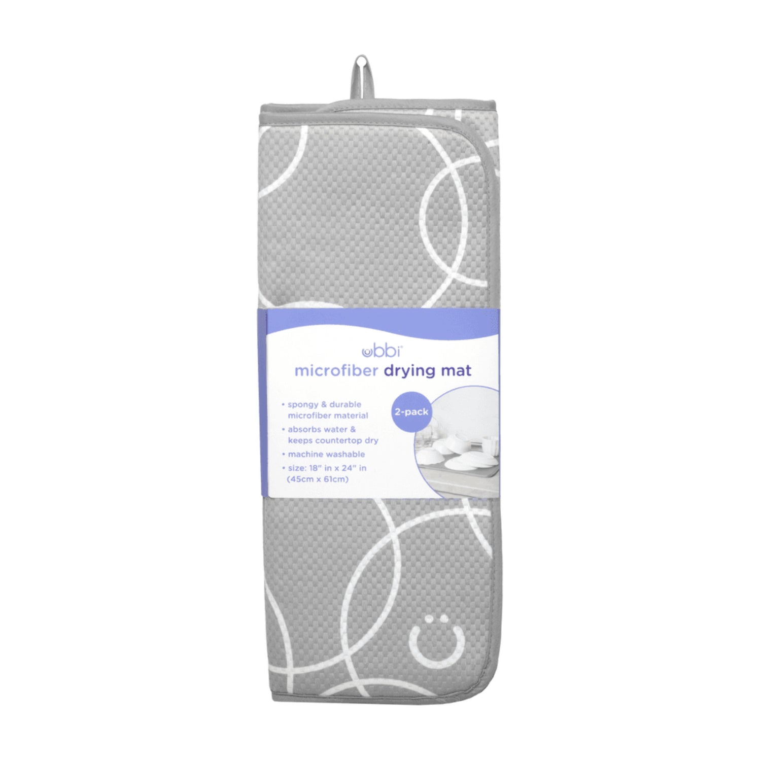 Set de 2 Toallas Secadoras de Microfibra Ubbi Gris 10380