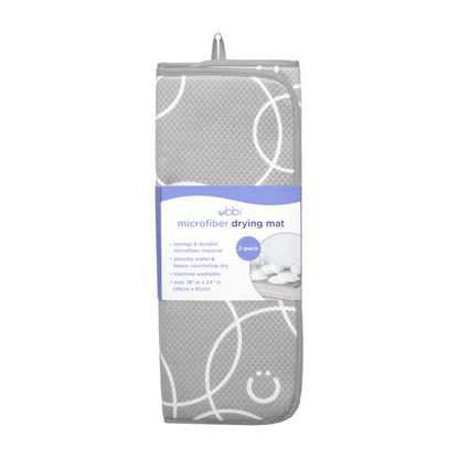 Set de 2 Toallas Secadoras de Microfibra Ubbi Gris 10380