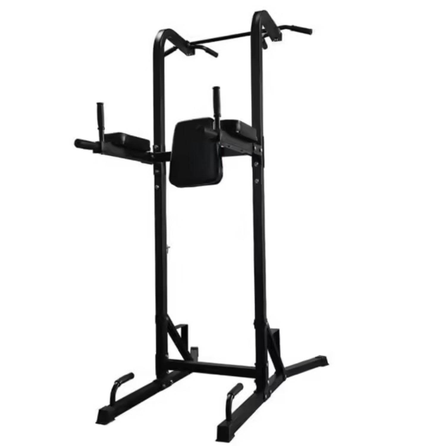 Estructura de entrenamiento en negro, vista frontal, ideal para ejercicios de calistenia