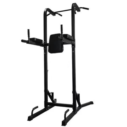 Estructura de entrenamiento en negro, vista frontal, ideal para ejercicios de calistenia