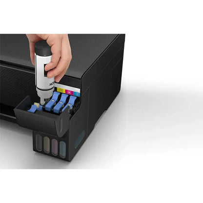 Impresora Epson LL05 con cartuchos de tinta rellenables en vista lateral