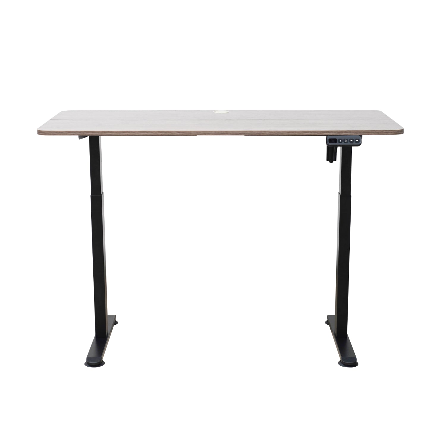 Escritorio moderno en color madera con ajuste de altura, ideal para oficina