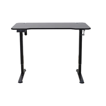 Escritorio negro frontal, ajustable, ideal para oficina