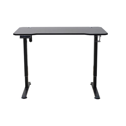 Escritorio negro frontal, ajustable, ideal para oficina