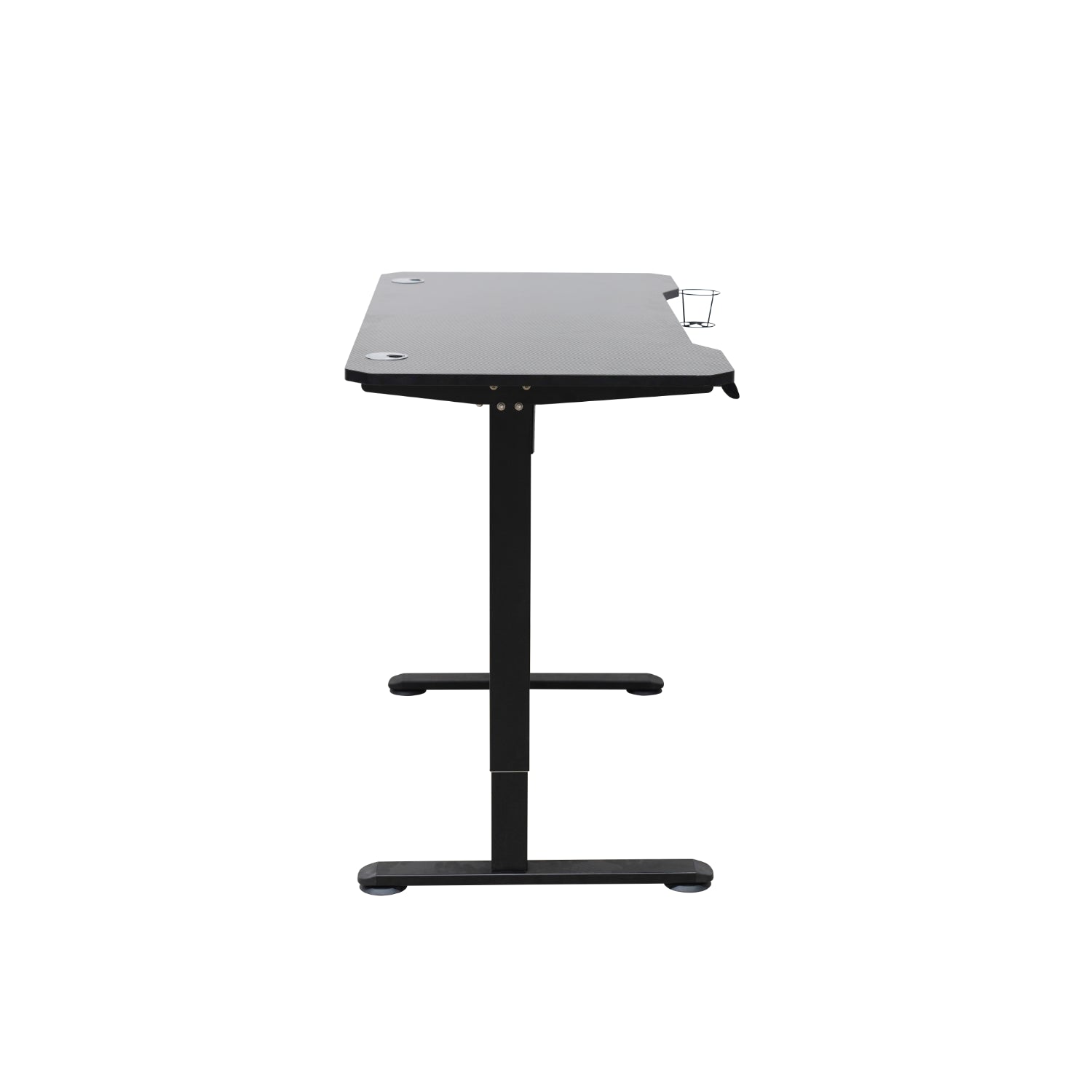 Escritorio negro lateral, ideal para oficina o estudio en casa