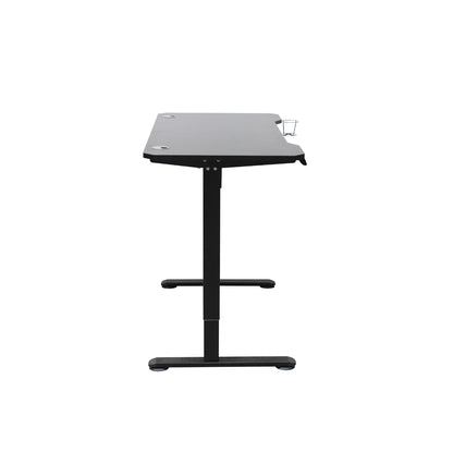 Escritorio negro lateral, ideal para oficina o estudio en casa