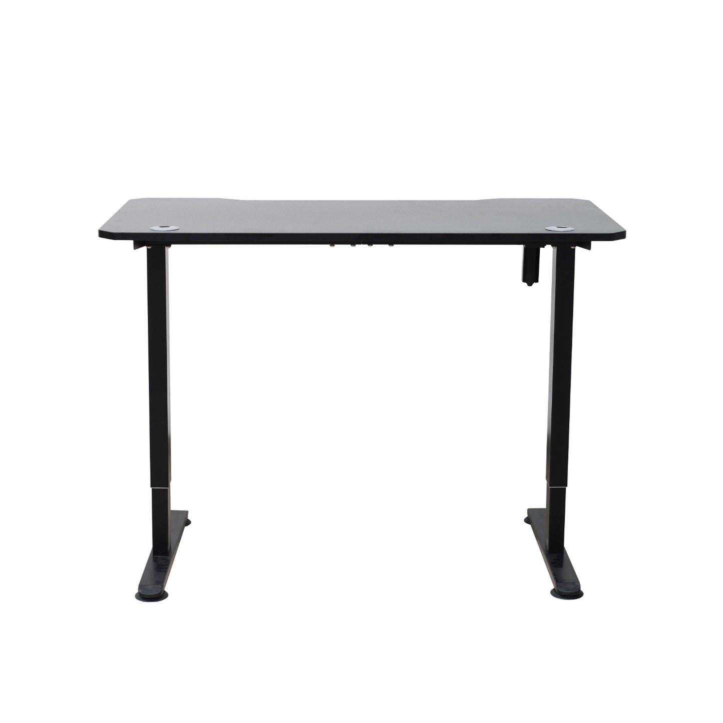 Escritorio negro frontal, ideal para oficina o estudio