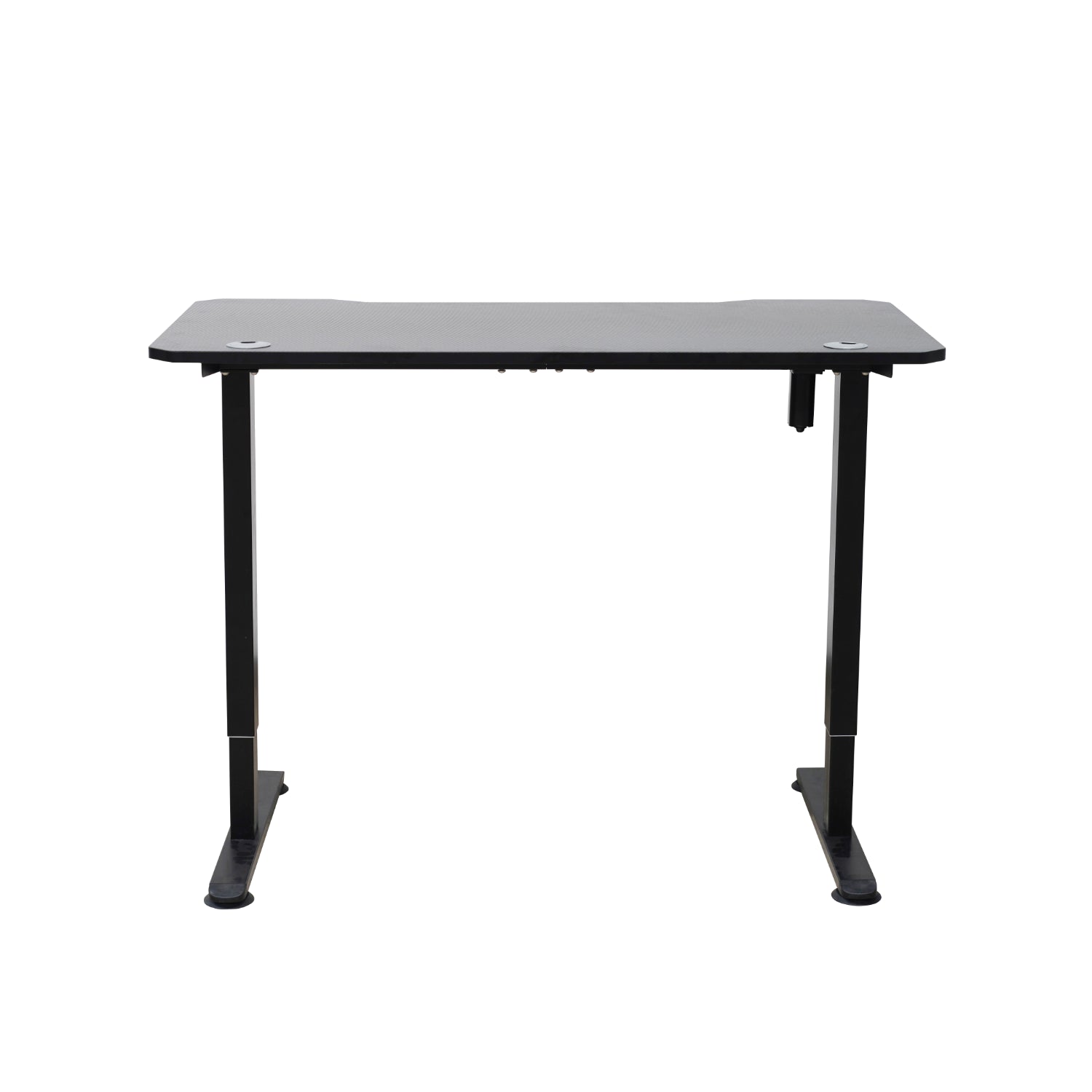 Escritorio negro frontal, ideal para oficina o estudio