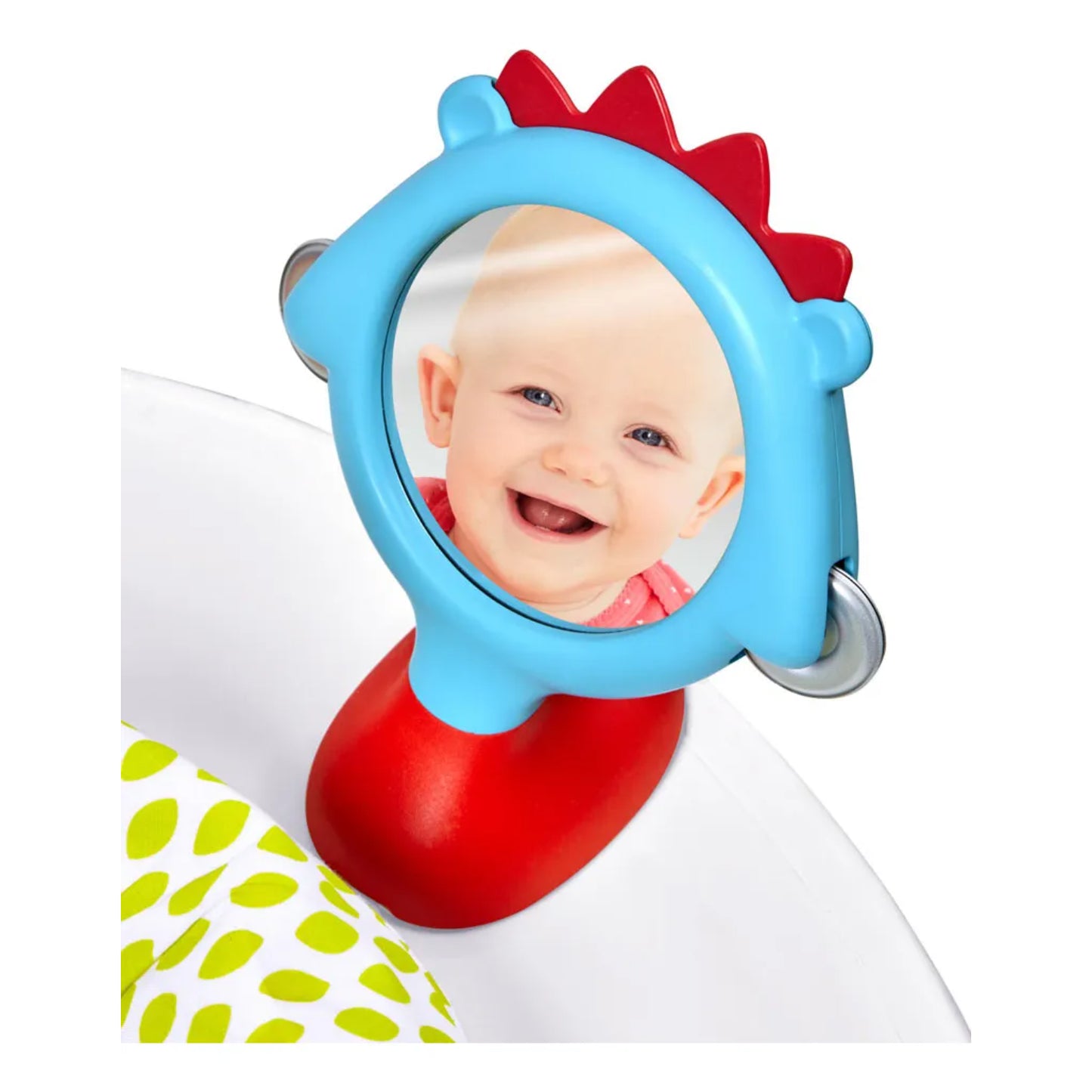 Espejo para bebé SKIP*HOP color azul con diseño divertido y sonrisa