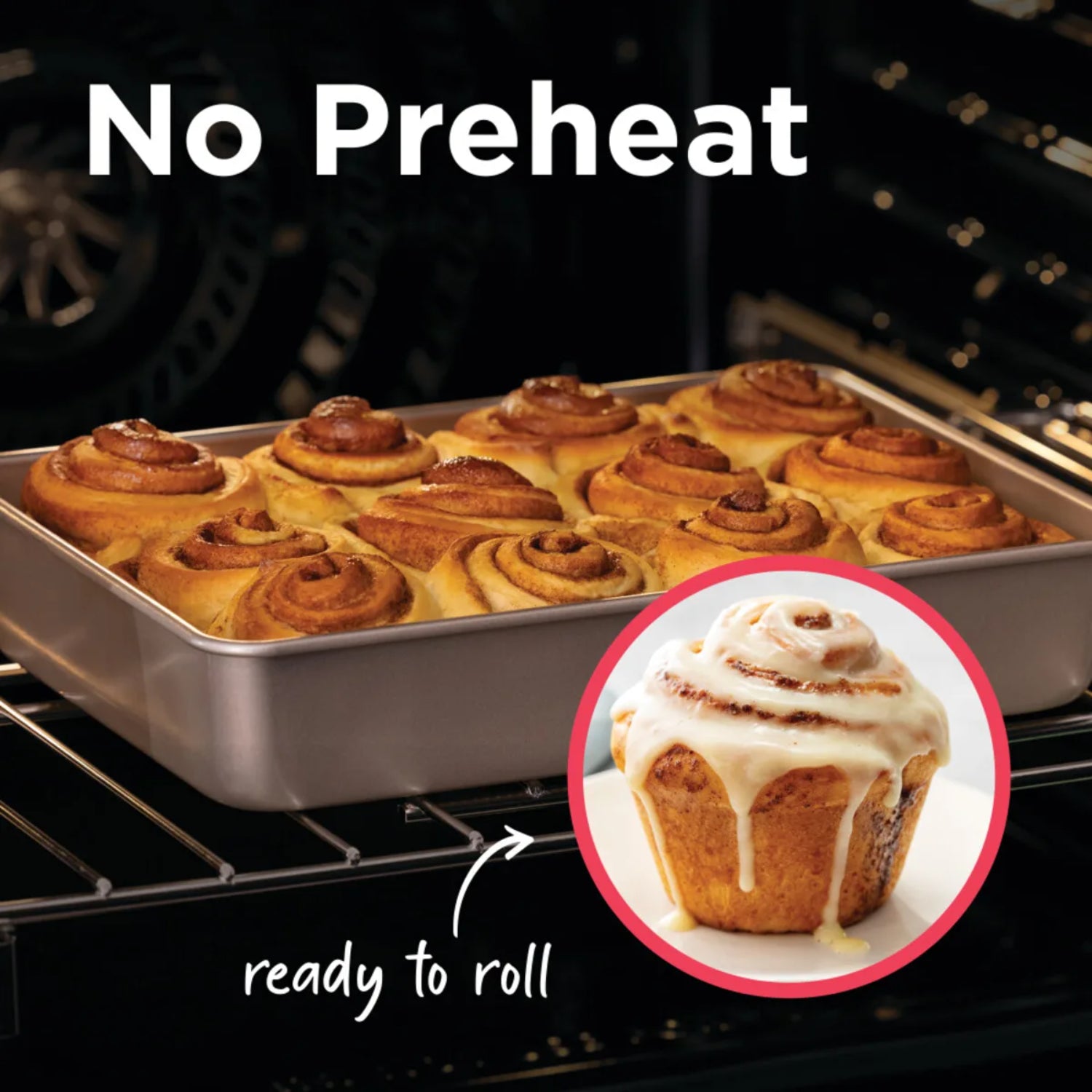 Estufa eléctrica con freidora de aire Frigidaire, ideal para hornear panecillos sin precalentamiento.