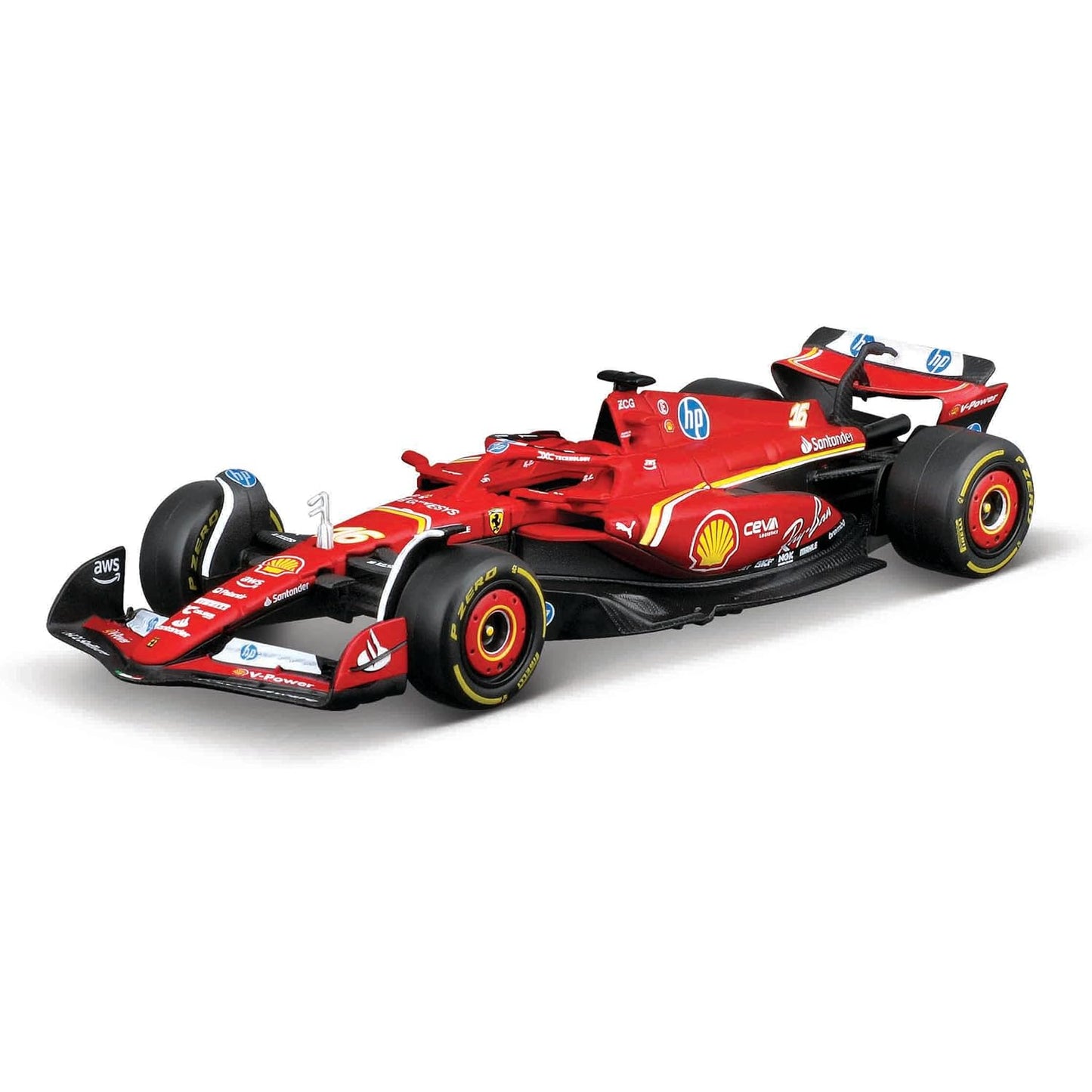 Modelo de coche Formula 1 rojo, vista lateral, emocionante colección de Maisto