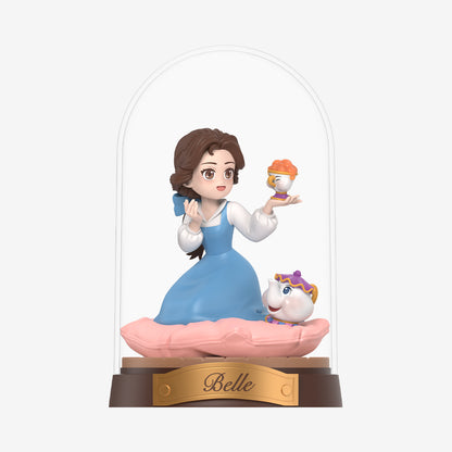 Figura Belle con Chip en domo, decoración temática de Disney