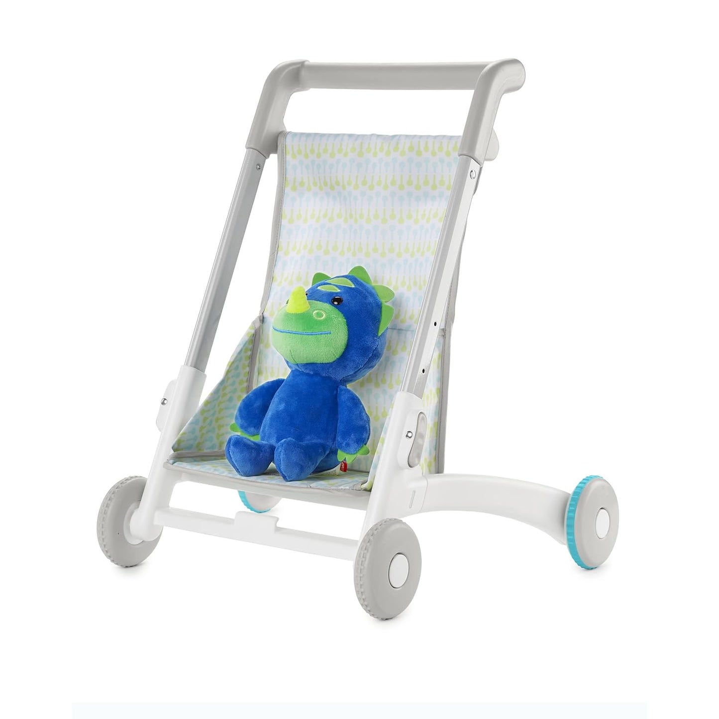 Carrito de juguete SKIP*HOP gris con muñeco azul sentado