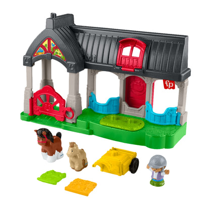 Casa de campo de Fisher Price con figuras de caballos y accesorios
