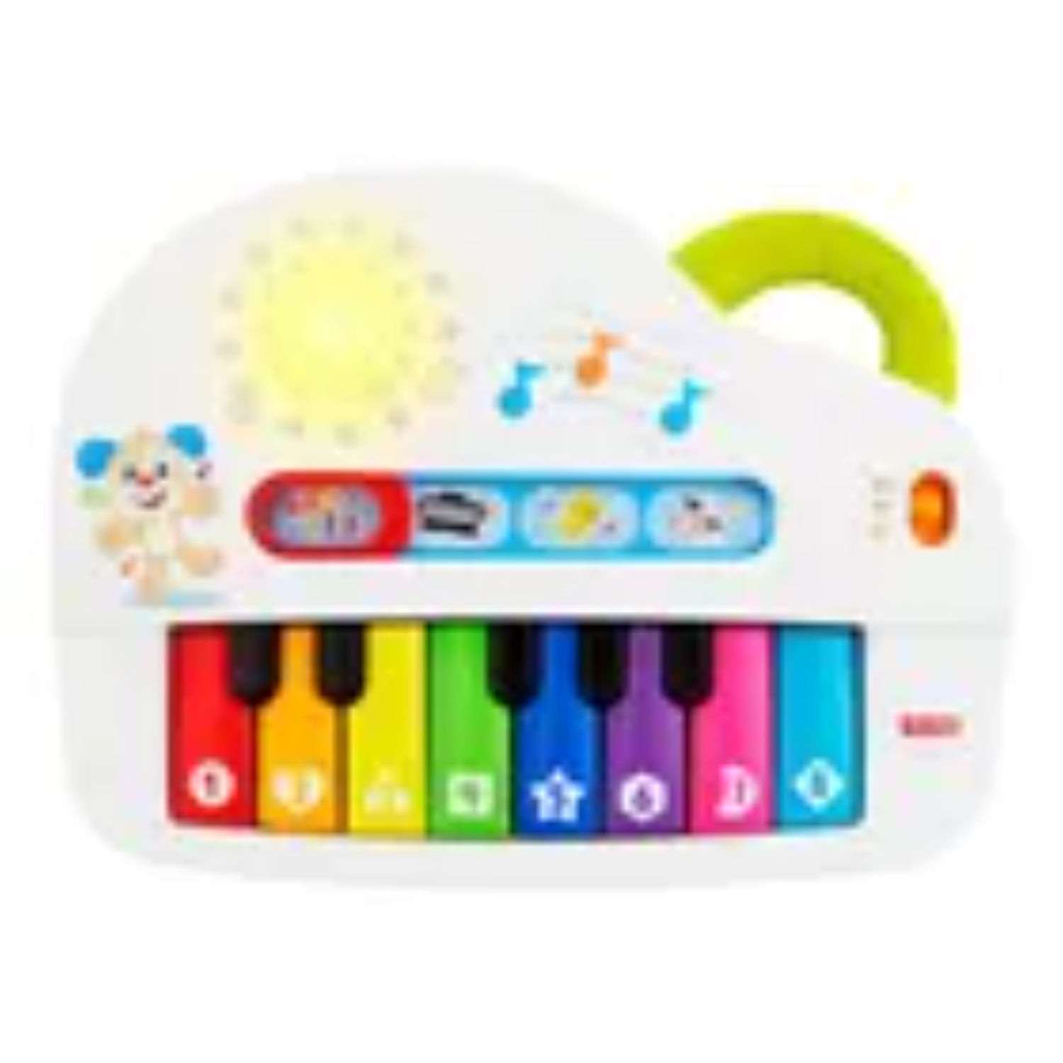 Juguete bebe musical piano colorido con botones y asa para llevar