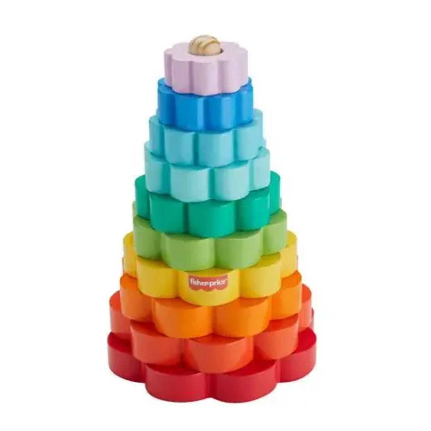 Juguete apilable colorido de Fisher-Price, vista frontal, ideales para niños pequeños