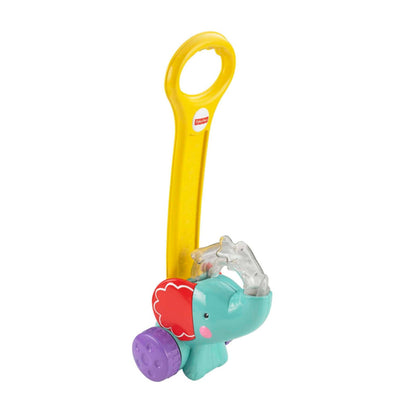 Juguete Fisher-Price elefante azul con asa amarilla para bebés
