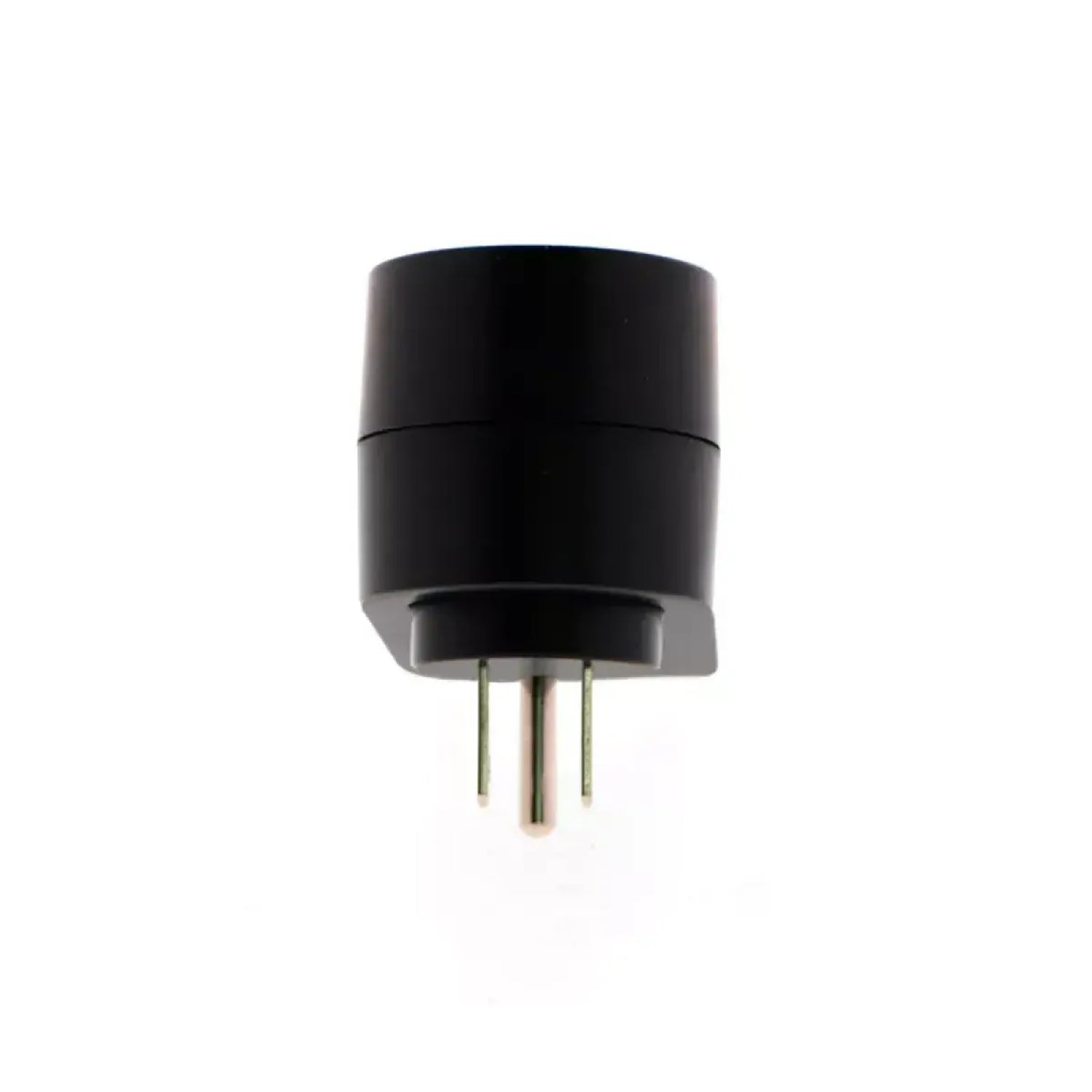 Protector de voltaje para electrodomésticos FORZA modelo LL05 en color negro compacto y enchufe de tres patas