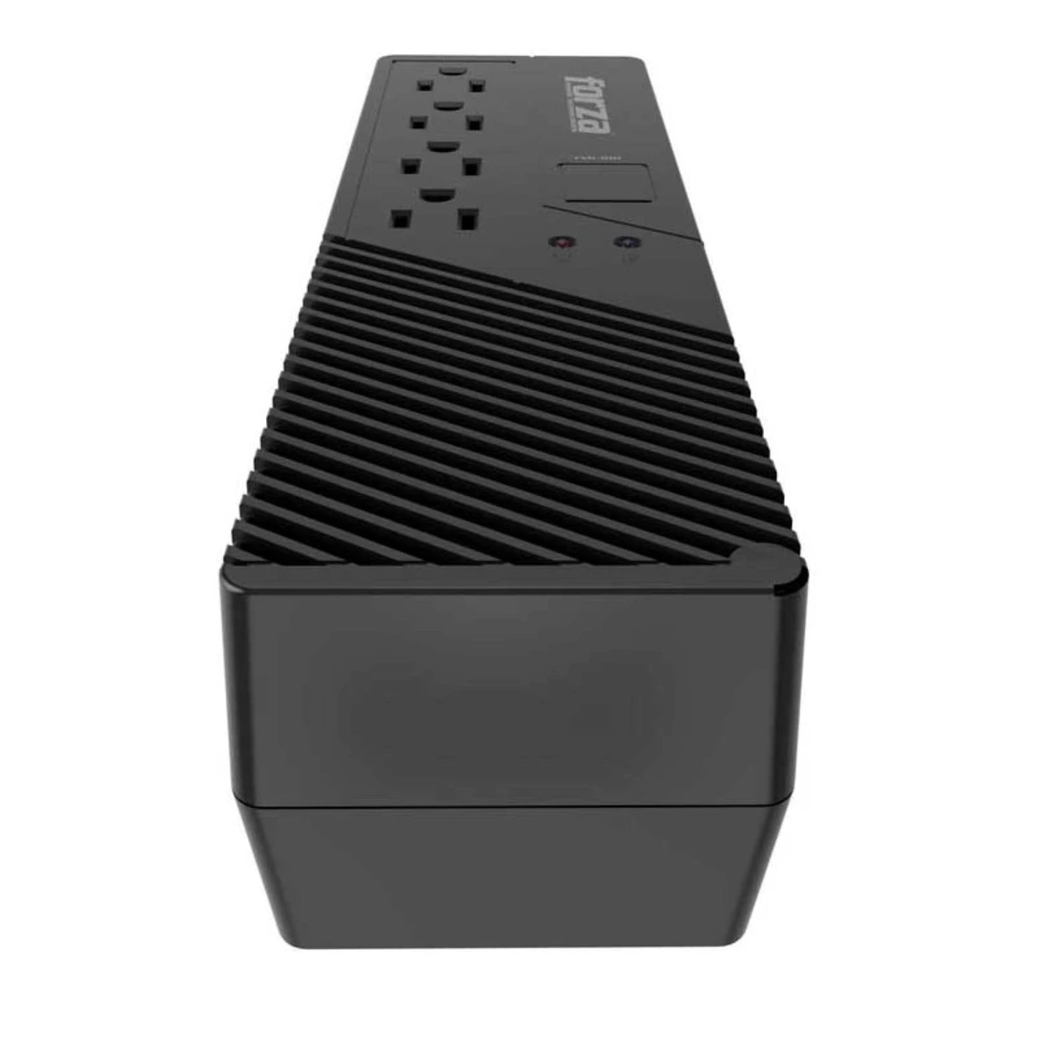 Regulador de voltaje 1000VA FORZA modelo LL05 con diseño negro y múltiples tomas de corriente