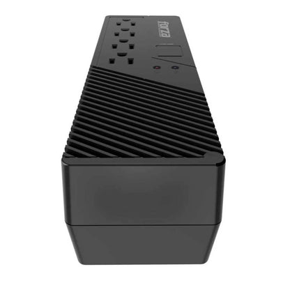 Regulador de voltaje 1000VA FORZA modelo LL05 con diseño negro y múltiples tomas de corriente