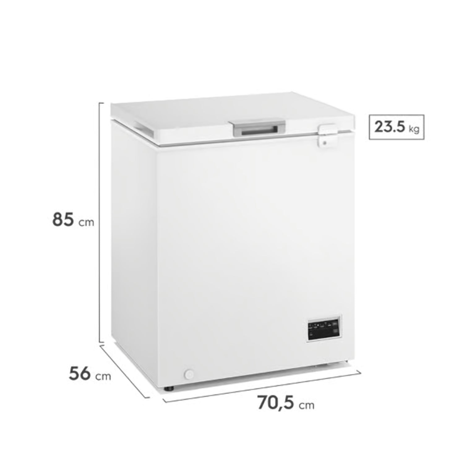 Congelador Frigidaire blanco lateral, ideal para almacenaje de alimentos