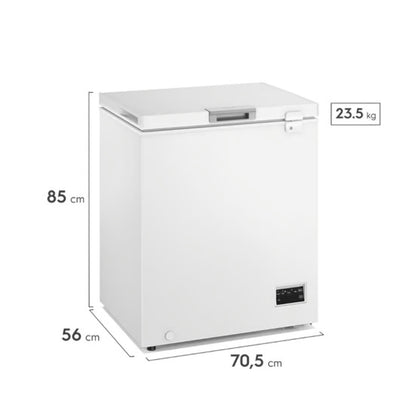 Congelador Frigidaire blanco lateral, ideal para almacenaje de alimentos