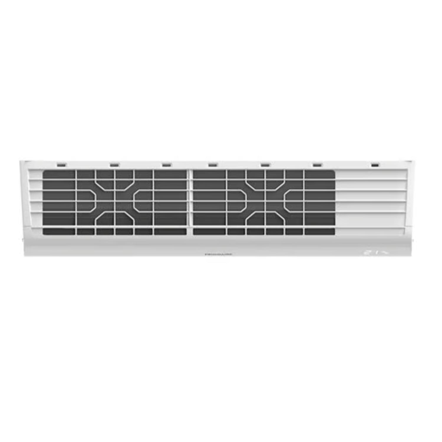 Aire Acondicionado blanco frontal, unidad de pared, ideal para habitaciones.
