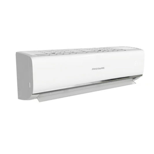Aire Acondicionado Frigidaire blanco, vista lateral, ideal para enfriar espacios.