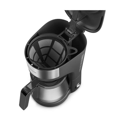 cafetera Frigidaire 1.2 litros acero inoxidable vista superior, cocina moderna