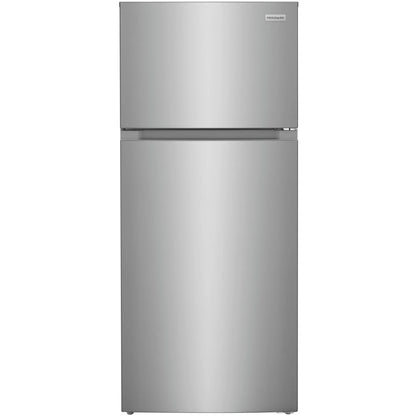 Refrigerador Frigidaire de dos puertas en acabado plateado, perfecto para comprar refrigerador Frigidaire en Honduras.