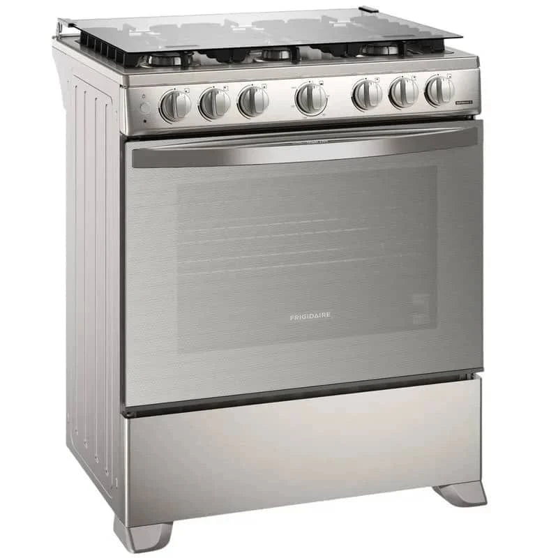 Estufa a gas Frigidaire 30 pulgadas en acero inoxidable con hornillas y horno amplio