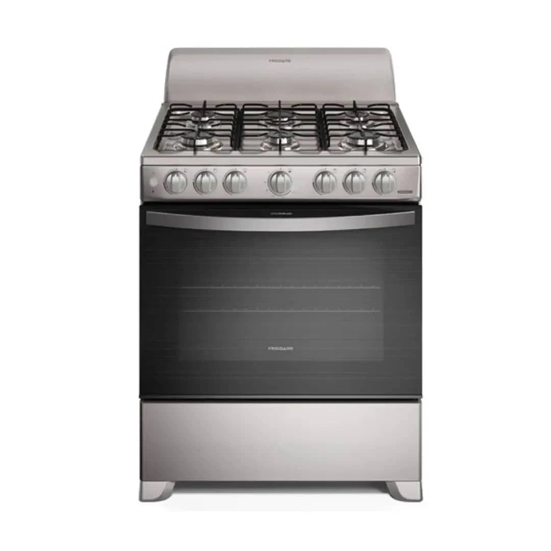 Estufa a gas Frigidaire 30 pulgadas con cinco quemadores y acabado en acero inoxidable