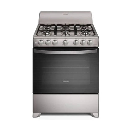 Estufa a gas Frigidaire 30 pulgadas con cinco quemadores y acabado en acero inoxidable