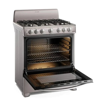 Estufa a gas Frigidaire 30 pulgadas en color acero inoxidable con horno amplio y quemadores eficientes