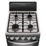 Estufa a gas Frigidaire 4 quemadores con diseño moderno y superficie de acero inoxidable
