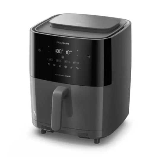 Freidora negra Frigidaire, vista frontal, cocina moderna