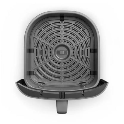 freidora Frigidaire gris vista superior, espacio de cocción