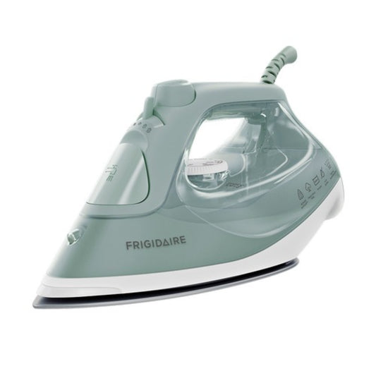 plancha a vapor 1200W verde, vista lateral, hogar