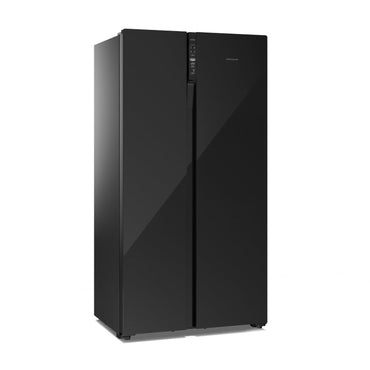 Refrigeradora side by side inverter Frigidaire en color negro con diseño moderno y elegante