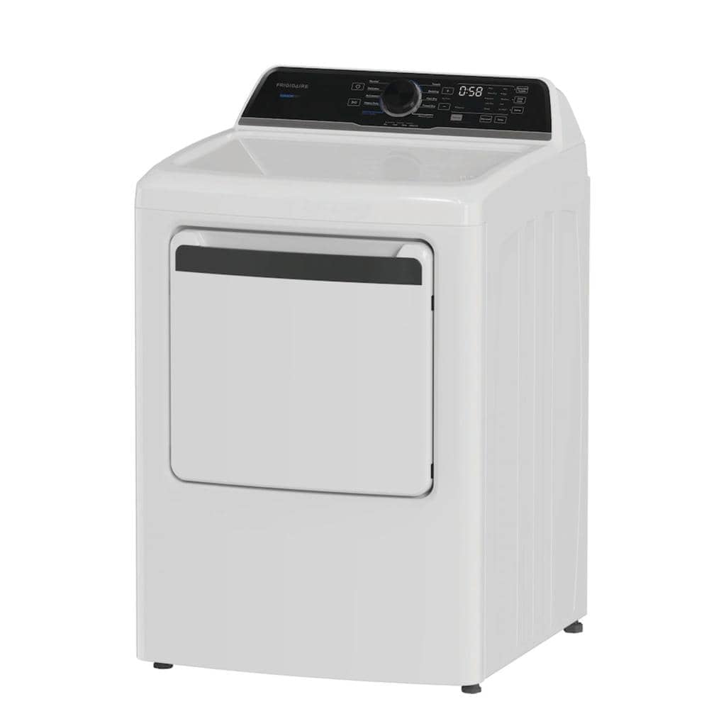 Secadora Frigidaire 25 kg alta eficiencia en color blanco con panel de control digital