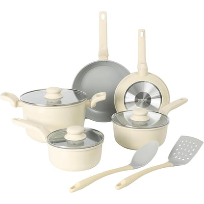 set de vajilla blanco frontal, cocina con utensilios, elegante y funcional